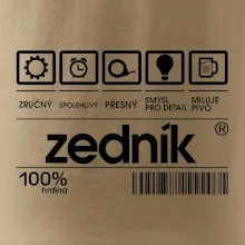 Čárový kód zedník