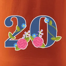 Květinové číslo kreslené - 20