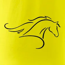 Kůň - bežící silueta hlavy