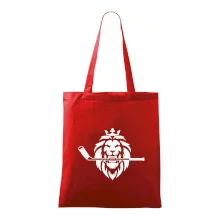 Lev s hokejkou v tlamě