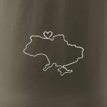 Mapa Ukrajiny - srdce