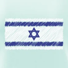 Vlajka Izrael kreslená