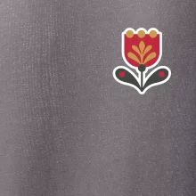 Folklor na prsu tulipán