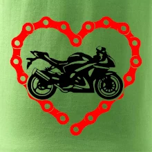 Moto srdce řetěz - silniční
