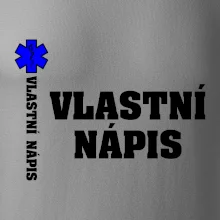 Hvězda života - vlastní nápis vpředu a vzadu
