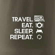 Eat sleep travel - Velký  přívěs