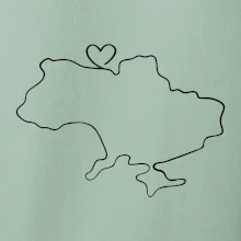 Mapa Ukrajiny - srdce Mapa Ukrajiny - srdce
