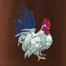 Kohout kreslený bílý