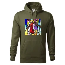 Vitráž - Ježíš a kříž