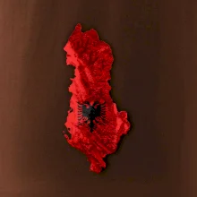 Mapa Albánie reliéf hor