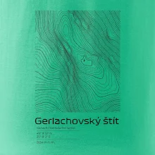 Gerlachovský štít - vrstevnice v obdélníku