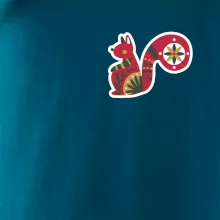 Folklor na prsu veverka