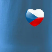 Česká vlajka srdce - pravé prso