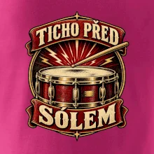 Ticho před sólem - vintage bubenický emblém