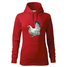 Slepice kreslená bílá