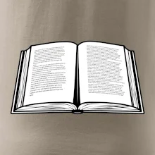 Kniha černobílá otevřená s textem