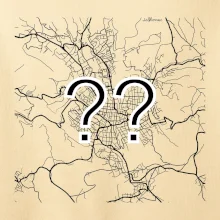 Mapy měst černobílé - Vaše město