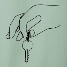 Klíče a ruka jedním tahem