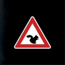 Dopravní značka - Pozor veverka