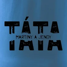 Černý nápis táta a jména dětí