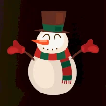 Vánoční sněhulák