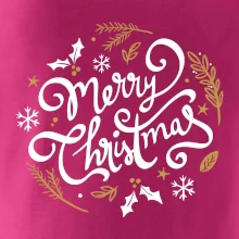 Merry christmas - nápis kulatý