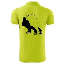 Rybář tahající rybu