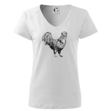 Kohout kreslený černobílý