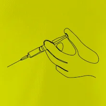 Ruka a injekce jedním tahem