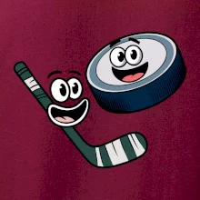 Parové triko - Puk a hokejka