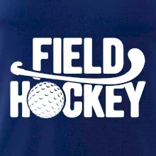 Field hockey míček a nápis