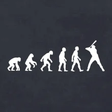 Evoluce baseball pálkař nápřah