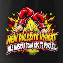 Není důležité vyhrát - komiksové červené boxerské rukavice