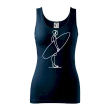 Surfař stojící jedním tahem