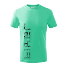 Biker nápis na výšku řetěz