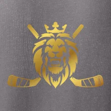 Lev s hokejkami - zlatý potisk