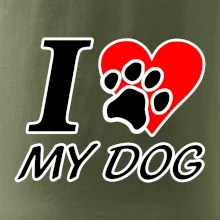 I love my dog - nápis