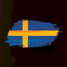 Švédská vlajka kreslená