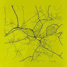 Mapy měst černobílé Turnov