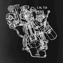 Motor Škoda/ VW 1.9L  TDI z boku