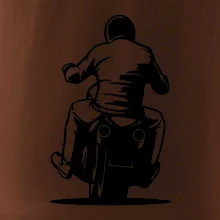 Motorkář na zádech - chopper