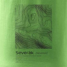 Severák - vrstevnice v obdélníku