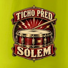 Ticho před sólem - vintage bubenický emblém