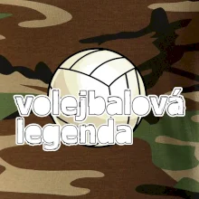 Volejbalová legenda - bílé písmo