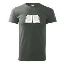 Kniha černobílá otevřená s textem