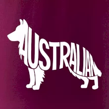 Australský Ovčák - nápis v těle