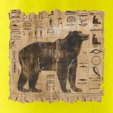Egyptské hieroglyfy medvěd