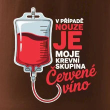 V případě nouze je moje krevní skupina červené víno