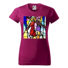 Vitráž - Ježíš a kříž