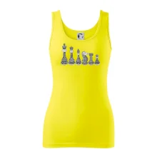 Šachové figurky v řadě - kreslené